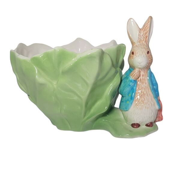 Beatrix Potter Flower Pot Planter Peter Rabbit Lettuce 1998 Easter Teleflora - Picture 1 of 9